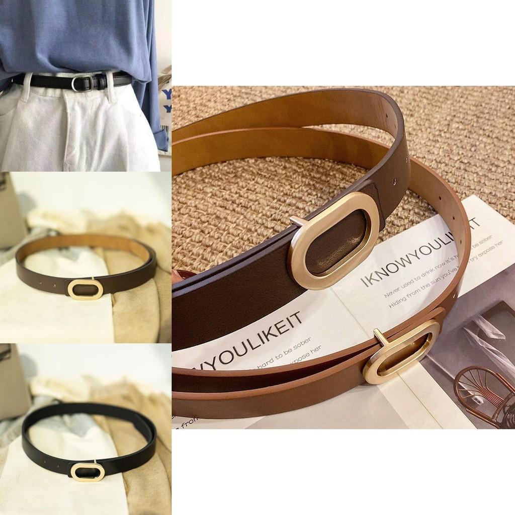 Buckle Stylish Metal Womens Belt In Classic Black Perfect For Minimalist And Looks Trendy
