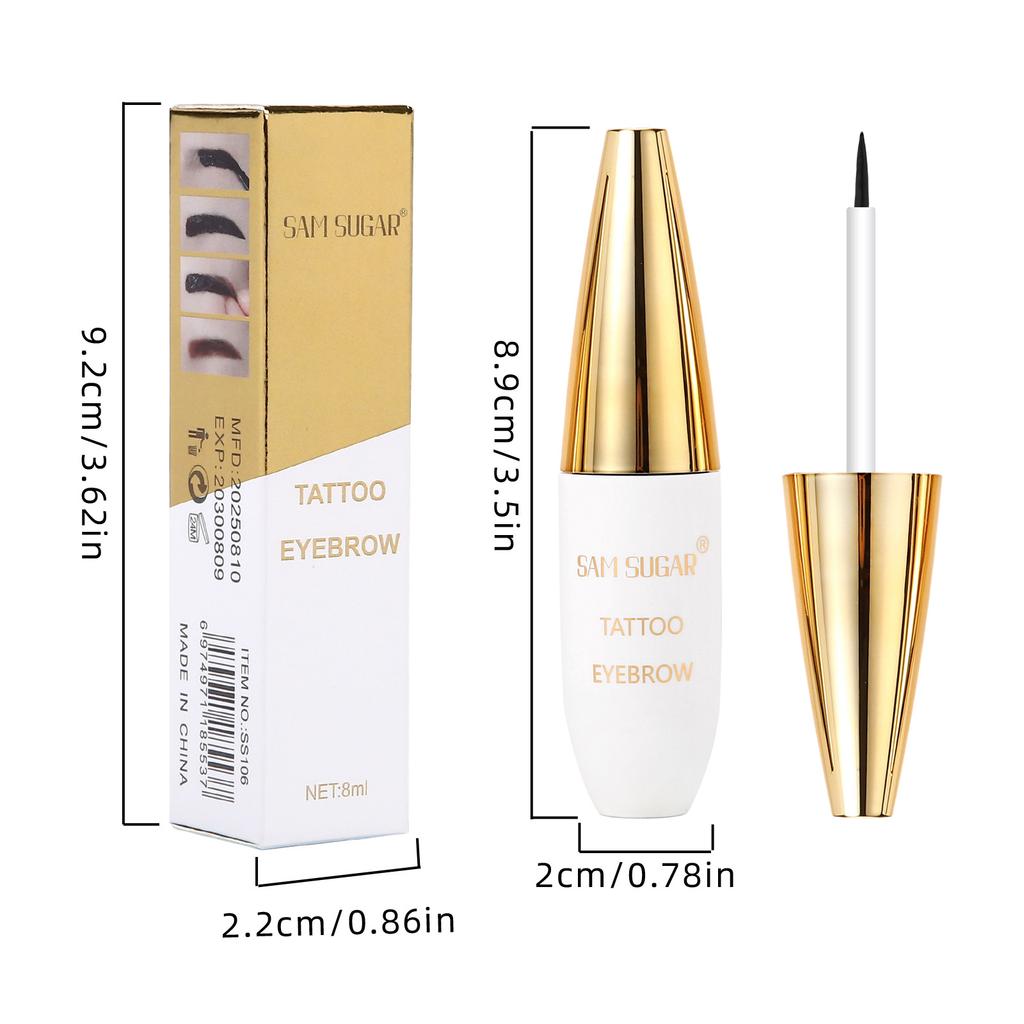 SAM SUGAR Tear-Off Eyebrow Glue Natural Dye Waterproof Lasting Fasting-Dry One-Step Coloring Tint Liquid Cosmetic Tattoo Eyebrow