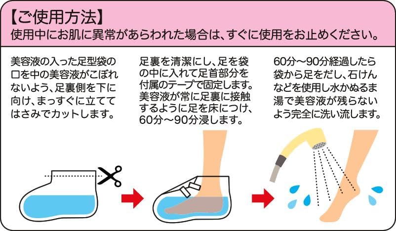 STAY FREE Fersen-Peeling DX Fersen-Peeling-Packung Mild 3 x Packungen für beide Füße 60-Minuten (Babyseife) 1-Benutzung