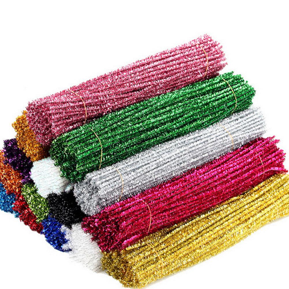 

300Pcs DIY Gold Twisted Sticks Flexible Glitter Bars for Activities Creative Design Educational Art Project Birthday красный