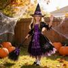 Game Themed Girl Witch Costume Set With Mesh Fabric For Childrens Cosplay Fun