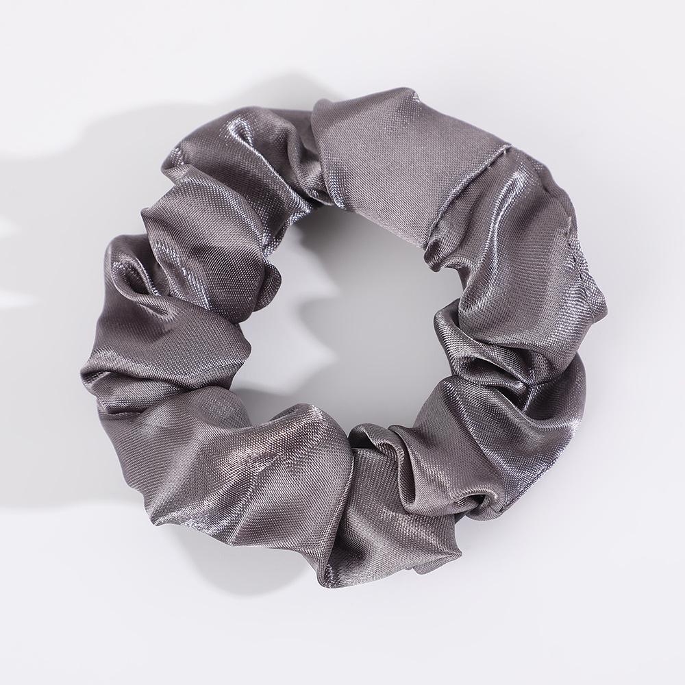 High Elasticity Satin Scrunchie: Versatile, Solid Color, Fashionable Large Circle for Girls