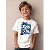 European Sizes Boys' Clothing Casual Trendy Born To Surf Graphic T-Shirt with Coconut Tree Wave Print Kids Wear for Boys Daily Wear Sportswear