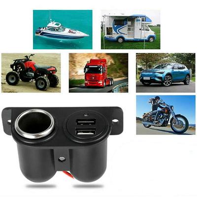 Allume-cigare de voiture USB Double prise d'alimentation 12v chargeur USB Adaptateur de prise de courant pièce de rechange intérieure Accessoires de voiture