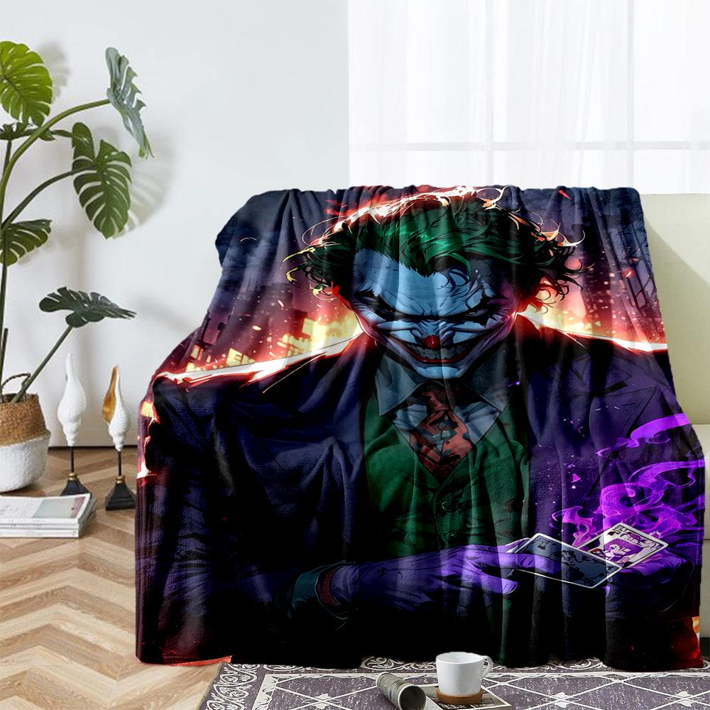 Joker Theme Printed Blanket - Perfect for Couch, Bed, Travel & Outdoor Use | Machine Washable, Cozy & Durable.