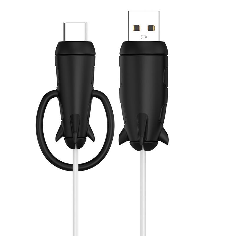 Silikonowy ochraniacz na kabel i pasek do przechowywania 2 w 1 dla ładowarek Apple