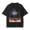 Manga DEATH NOTE T Shirts L Lawliet Graphic Print T-Shirts Washed Oversize Tshirt Short Sleeve Cotton Loose Comfortable Female Male Clothing