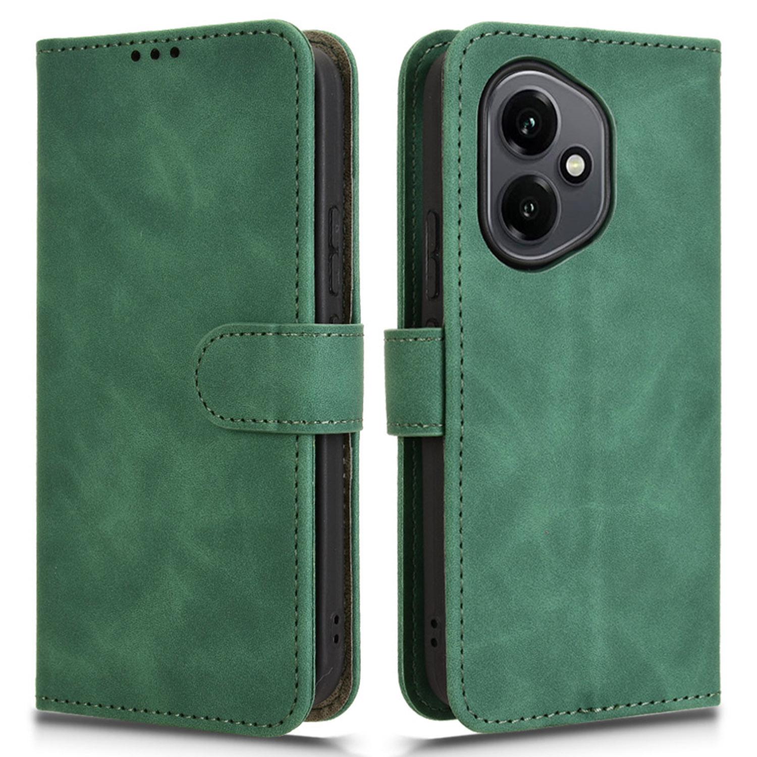 

Для Honor 400 Шкіряний Чохол Шкіряний На дотик Протиударний Чохол-гаманець Книжка для Телефону Green