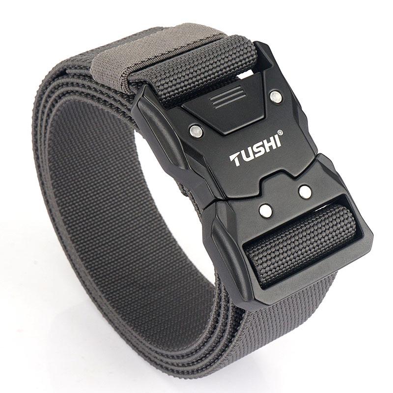 Men's Tactical Quick Release Elastic Stretch Belt for Casual Workwear and Outdoor Training