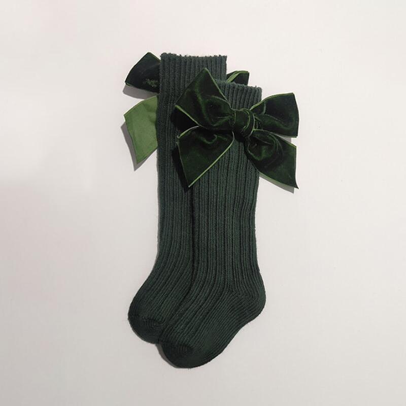 

0-5 лет детские носки для мальчиков и девочек из хлопка гольфы для новорожденных малышей с бантиками теплые осенне-зимние колготки для девочек гетры S (0 To 1 Years)