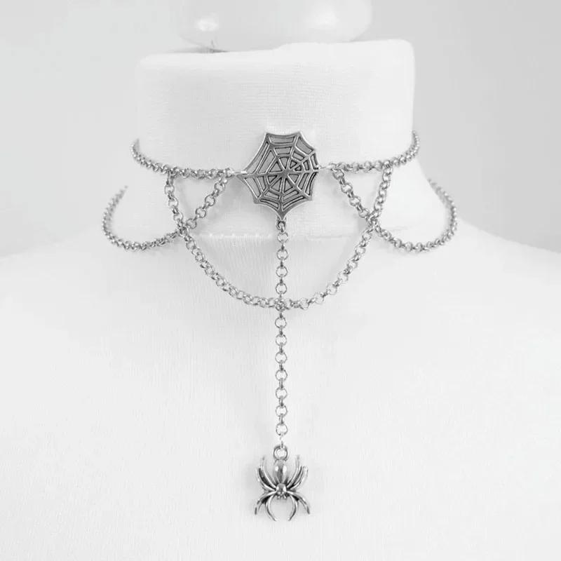 

Gothic Punk Silver Color Star Moon Multi-layer Tassel Chain Pendants Black Velvet Choker Necklaces for Women Charms Jewelry Gift