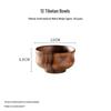 Tibetan Style Round Walnut Wood Bowl for Tea, Soup, or Rice