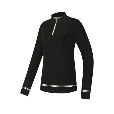 Golf Series Simple Fashion Casual Sports Golf Versatile Comfortable Elegant Slim Fit Knitted Long Sleeve Sweater Women Sweater A11W615407FBK