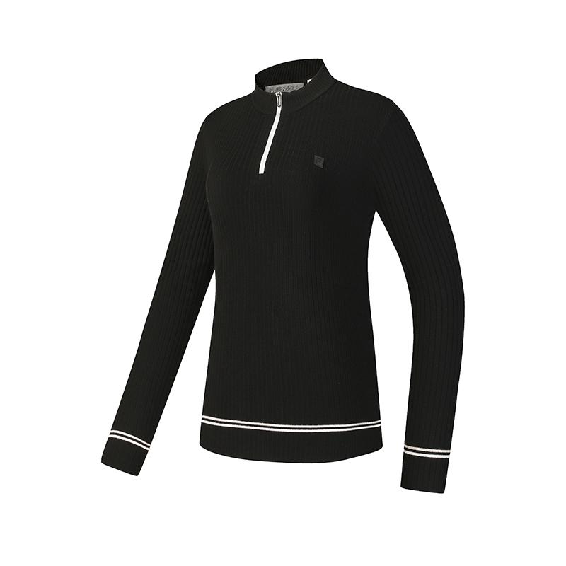 

FILA Golf Series Simple Fashion Casual Sports Golf Versatile Comfortable Elegant Slim Fit Knitted Long Sleeve Sweater Women sweater A11W615407FBK M