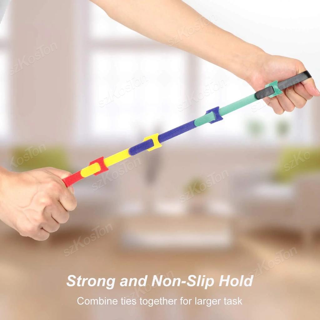 10/20/5pcs Releasable Cable Ties Wire Organizer Fastening Reusable Cable Tie Straps Nylon Hook Loop Wire Tie Cable Winder Tape