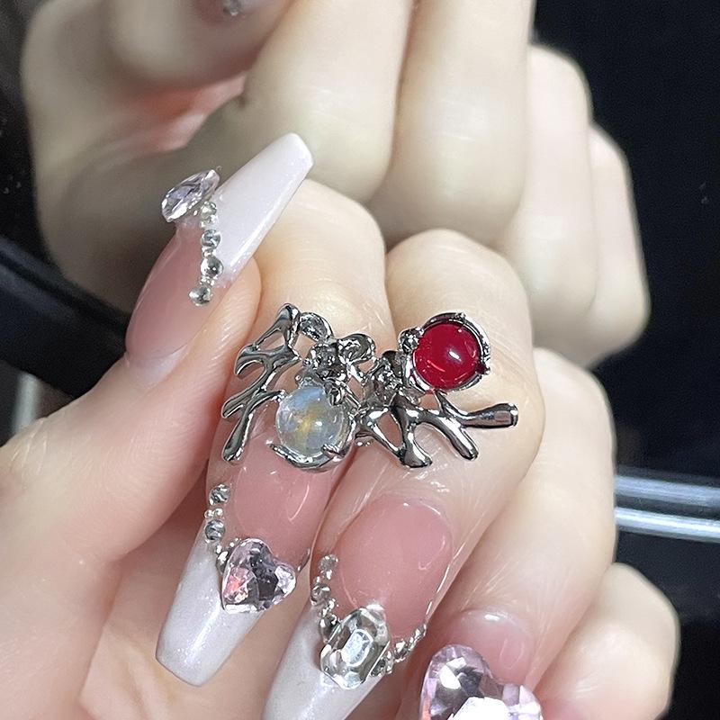 Moonstone Blessing Rabbit Stud Earrings Female Foreign High-End Sense Cute Small Gemstone Personality Niche Design Ear Jewelry