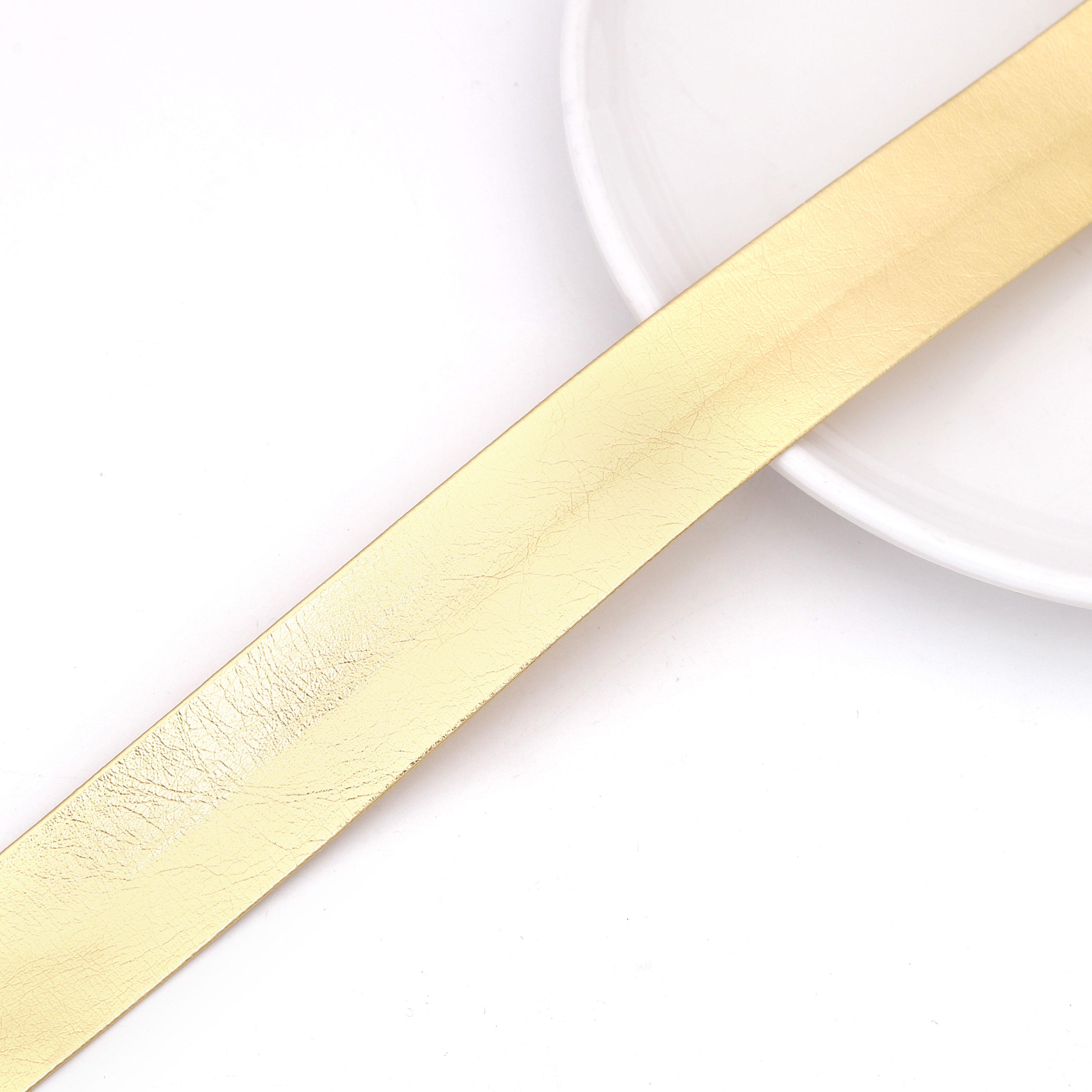 

5 метров ПУ глянцевая кожа обертка кромочная лента материалы для DIY 2.5cm золотой