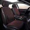 Ventilated Wooden Bead Seat Cushion with Lumbar Support - Breathable, Massage Pad for Car or Office Chair