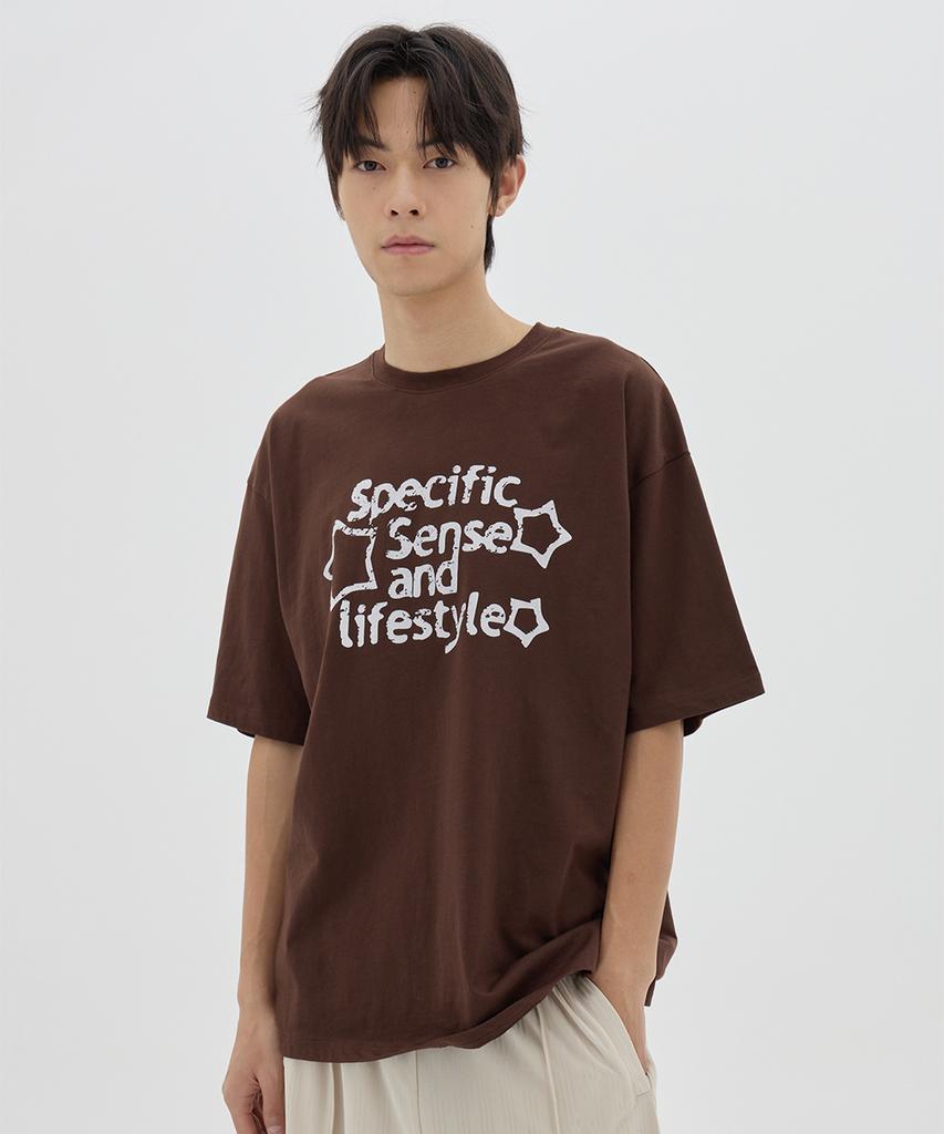 URBANAGE Specific Oversized Short Sleeve_Brown