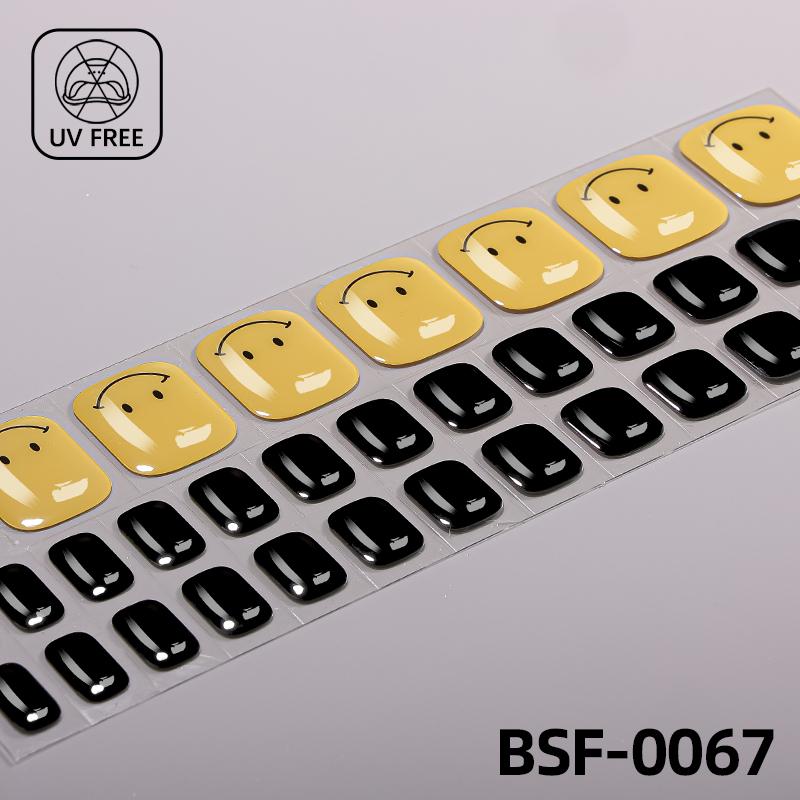 Popular Style New 3D Waterproof Nail Sticker Plastic UV Free Nail Wraps Toe Wraps
