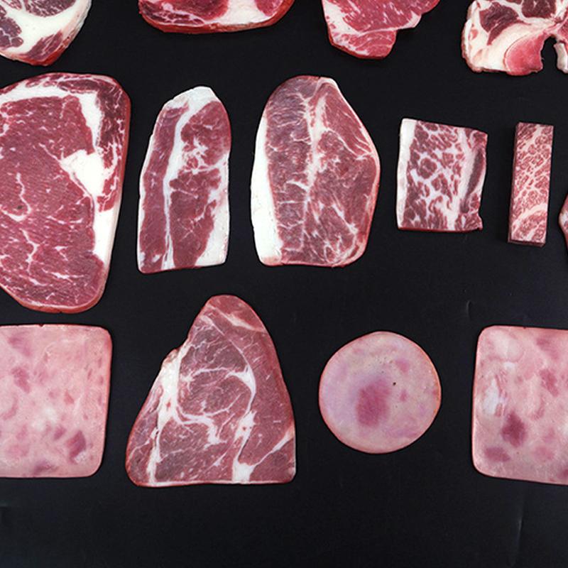 Artificial Meat PVC Simulation Steak Model Roast Pork Bacon Restaurant Barbecue Western Food Decor Fake Food Photography Props