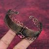Thulite Cuff Bracelet Copper Wire Wrapped Adjustable Bangle Gemstone Jewelry