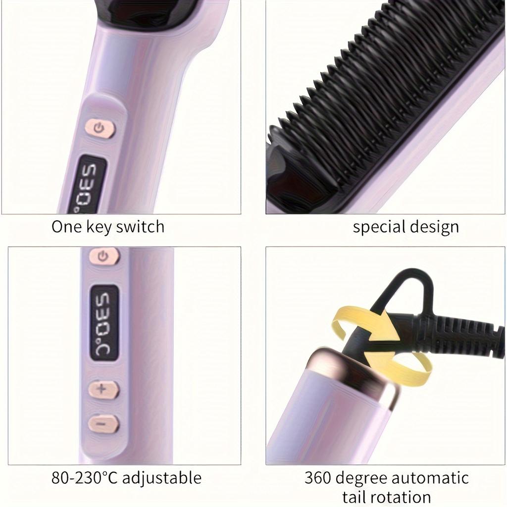 Kamm für glattes Haar, Stylingkamm für glattes Haar, Stylingkamm für lockiges Haar mit doppeltem Verwendungszweck, Haarglätter