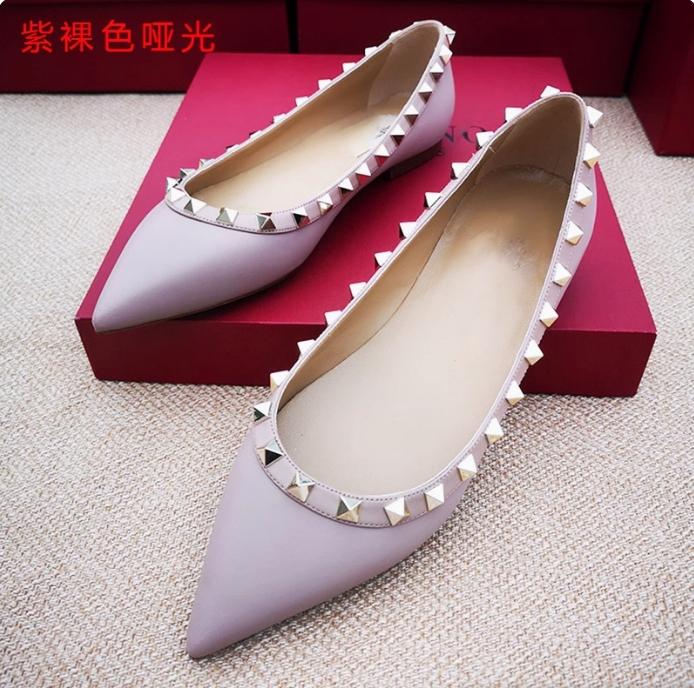 Fashion Small Size 31 32 33 Flat Shoes for Women Spring and Autumn Rivet Pointed Flat Shoes Shallow Large Size Shoes for Women 44 45