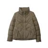 Retro stand-up collar down jacket women's short 2024 winter fashion design feeling quilting line warm white duck down casual jacket