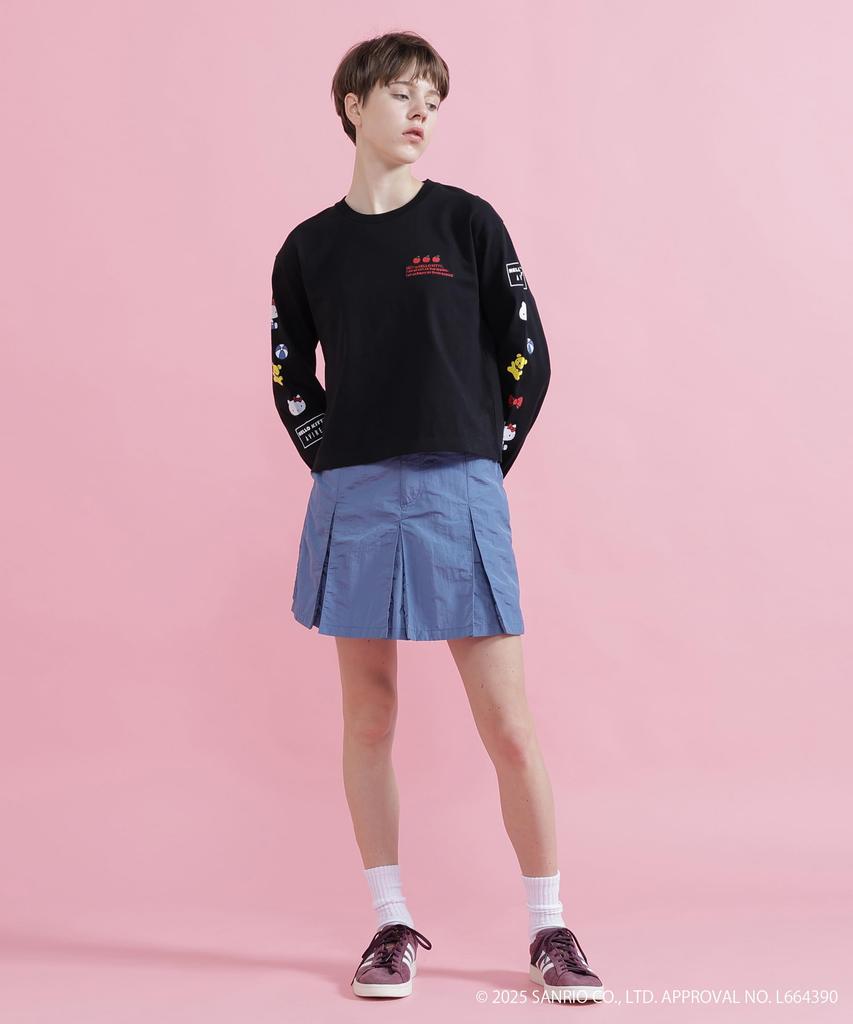 AVIREX Hello Kitty Long Sleeve T-Shirt Women's S 010 Black 783-6130605