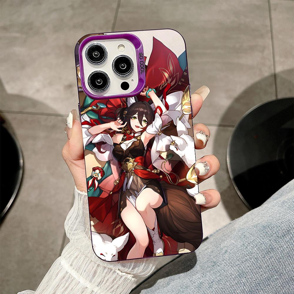 HSR Fugue Purple Translucent Mobile Phone Case for iPhone 17 16 15 14 13 12 11 X XR XS Air Pro Max Plus Colorful Cover