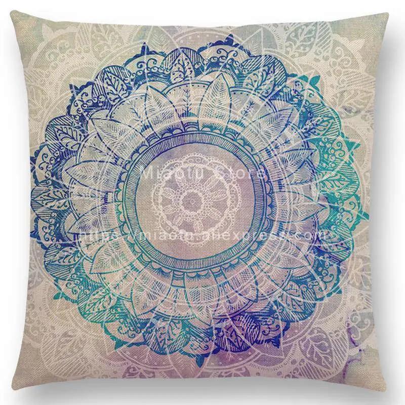 Neuer verträumter Regenbogen Boho Wüstenblume Wunderschöne Goldene Mandalas Savanne Fantasie Gelassenheit Drucke Kissenbezug Sofakissenbezug
