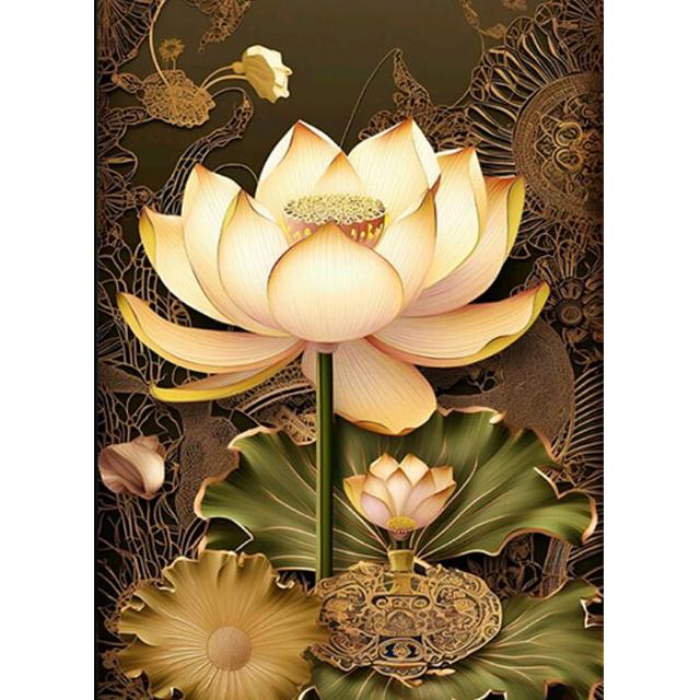 DIY 5D Elmas Boyama Lotus Çiçeği Resim Yeni 2023 Mozaik Sanatı Elmas Nakış Çapraz dikiş kitleri Kristal Kakma Ev Dekor U48