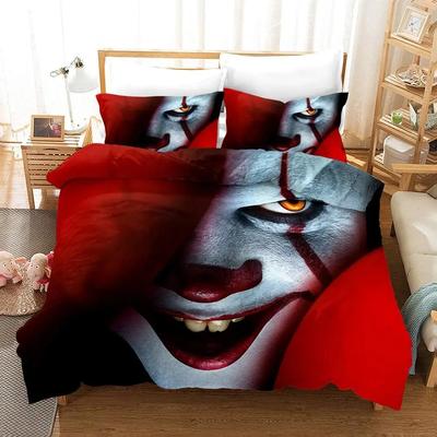 Halloween Duvet Cover Horror Movie Pillowcase 3pcs Digital Printing Comforter Set Soft Comfortable Breathable Bedding Set