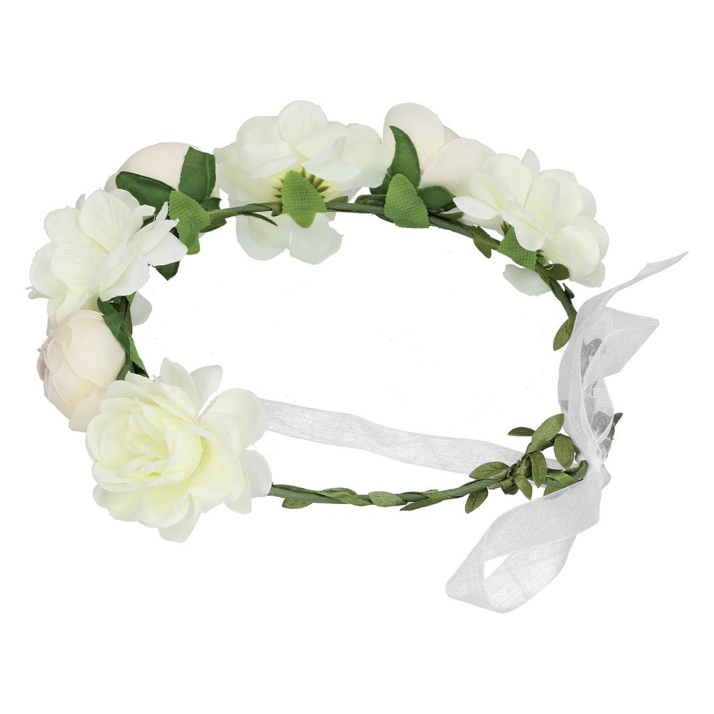   Flower Wreath Headband Floral Garland Headpiece Artificial Floral Crown for Women