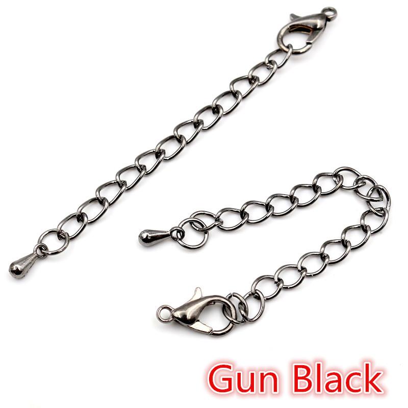 

10pcs 50mm/70mm Length Longer 5x4mm Handmade Extension Chain with Lobster Clasp and Droplets For Bracelet Necklace Tail Chain 50mm