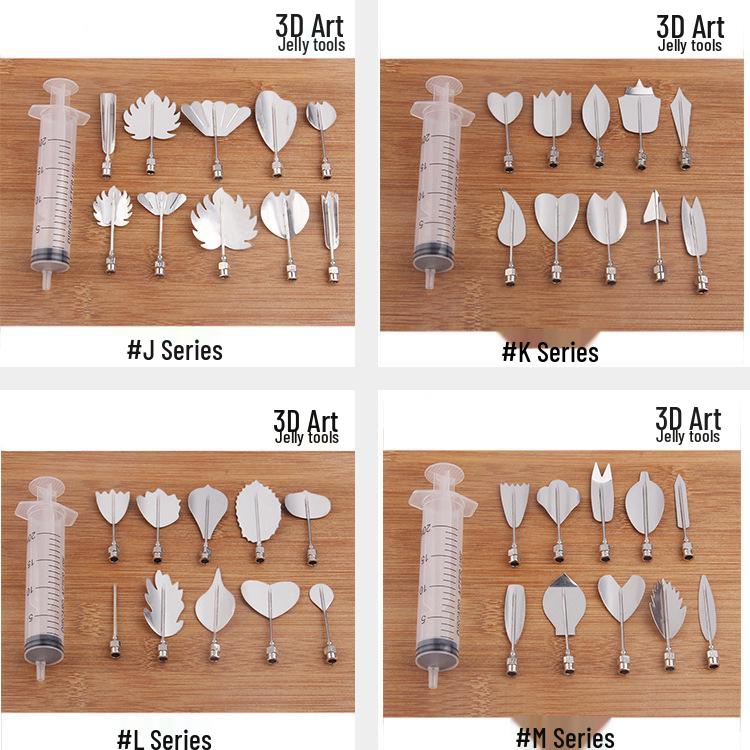 3D Stainless Steel Jelly Flower Piping & Carving Tool for Baking