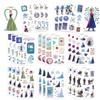 8-Sheet Frozen Toys Waterproof Jigsaw Stickers - Cartoon Character Scrapbook Decorations