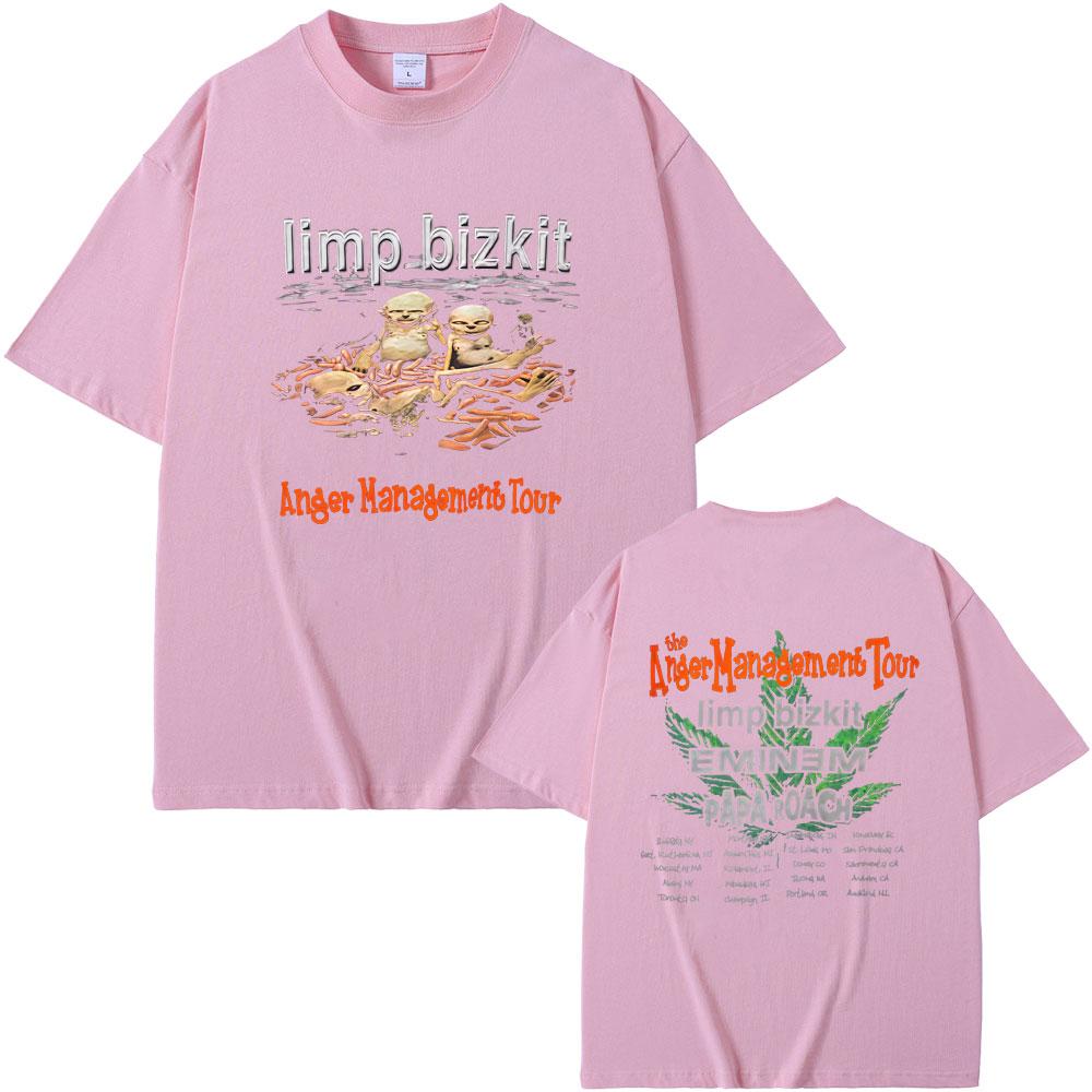 Rock Band Limp Bizkit Anger UnisexageUnisext Tour T Shirts Unisex Women Casual Soft Cotton Oversized Tshirt Male Eminem Print Streetwear