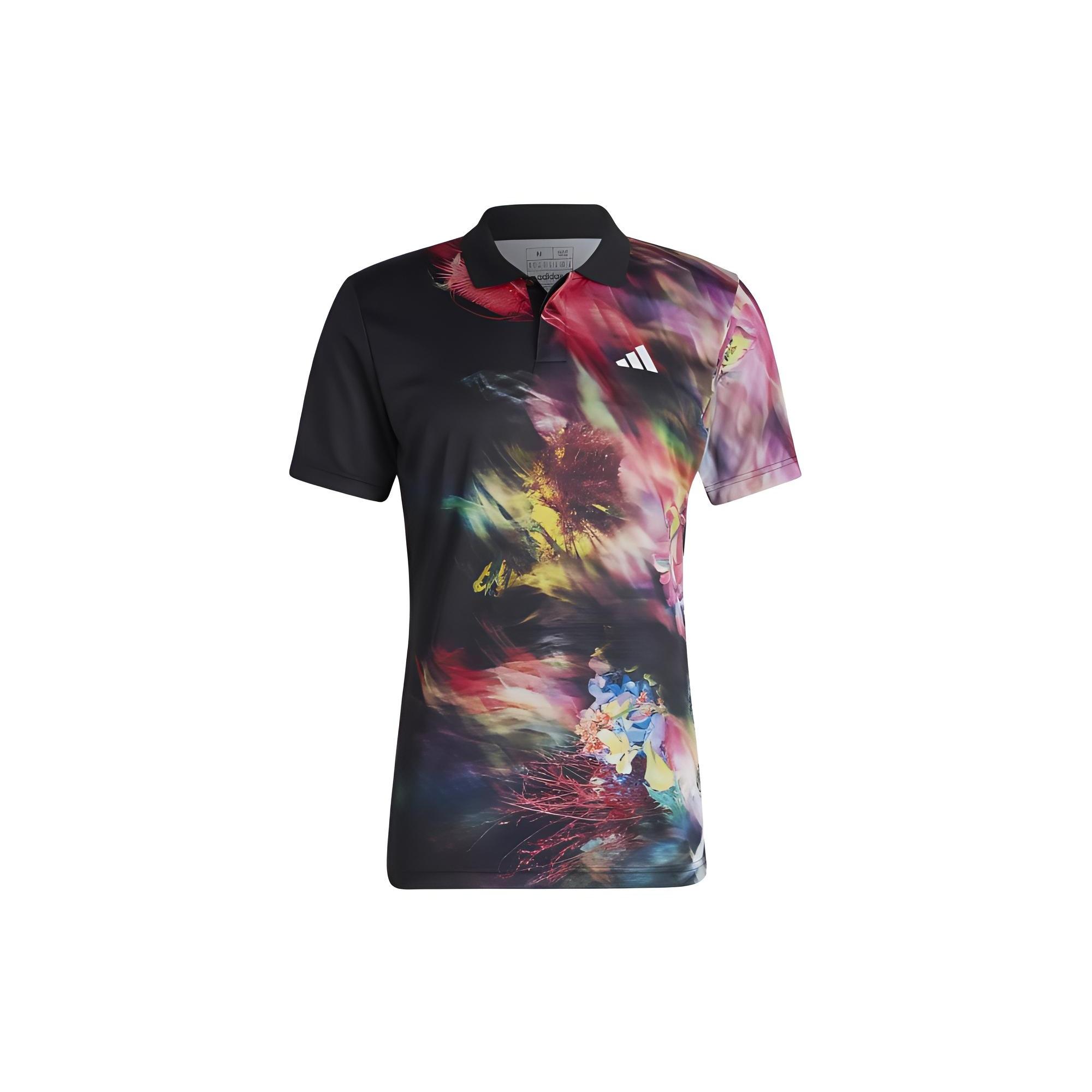 adidas Melbourne Tennis HEAT.RDY FreeLift Polo Shirt Black Multicolor Men s HT7215 XL