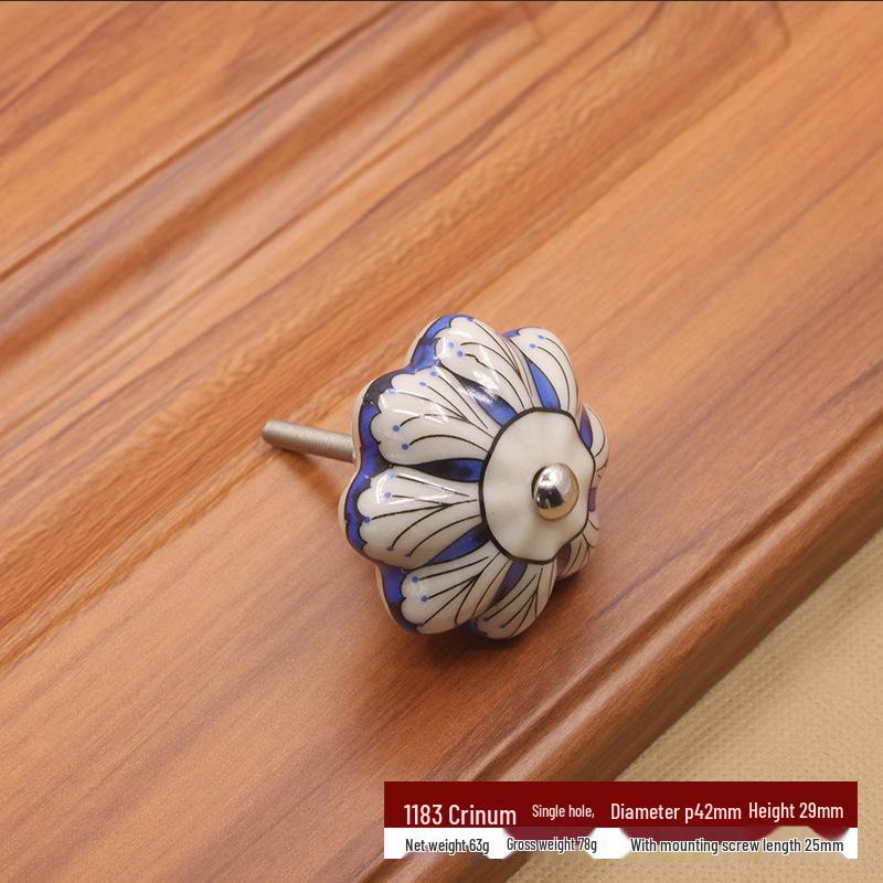 Modern Pastoral Pumpkin Ceramic Cabinet Handle for Kitchen and Drawer