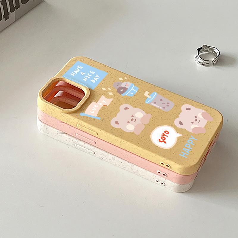 Mobile Phone Cases for iPhone 11 13 XR 15 Pro Max 12 14 Pro Max Case iPhone 16 7 Plus 8 Plus XS Max Degradable and Environmentally Friendly Anti-fall