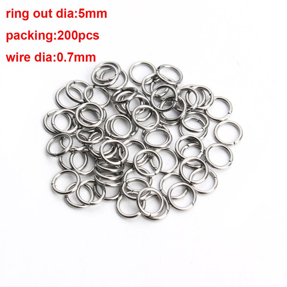 

100pcs 3 4 5 6 7 8 10mm Stainless Steel Open Jump Rings Split Rings Connectors For DIY Jewelry Finding Making Accessories