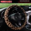Una cómoda y suave cubierta de volante de felpa corta cálida con estampado de leopardo de pelo de conejo artificial sin borde sin