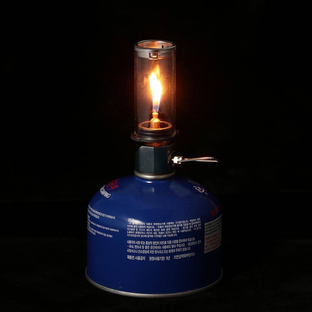 Lamp Light Butane Gas Light Lantern with Gas Adapter Conversion Head for Camping Picnic Self-driving