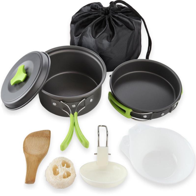 Popular Portable Camping Cookware Set: Aluminum Teapot & Cookware for 2-3 People