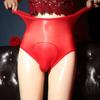 See Through Lingerie Men Oil Shiny Seamless Sissy Pouch Underwear Transparent Elastic Ultra-Thin Underpants Breathable Panties