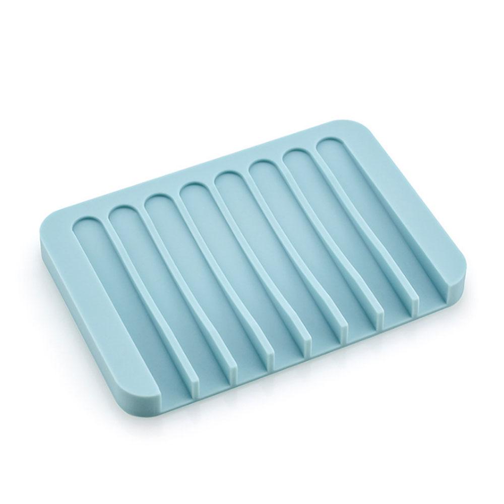Silicone World Rutschfestes Heimwerker-Silikon, flexibles Badezimmer-Tablett, Seifenkiste, Seifenschalen, Tellerhalter, Tablett, Seifenregal