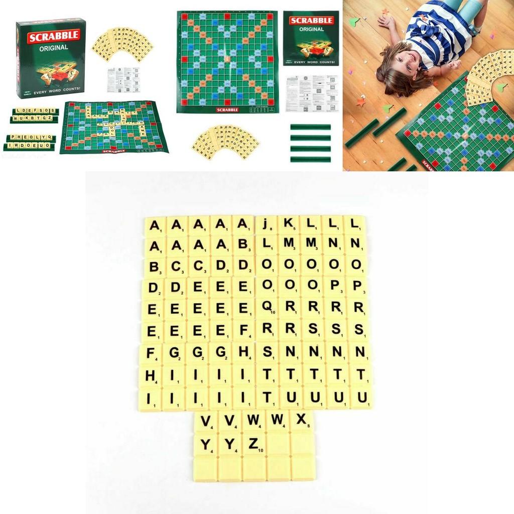 Unterhaltsames und fesselndes Scrabble-Brettspiel für Kinder und Erwachsene zur Erweiterung des Wortschatzes