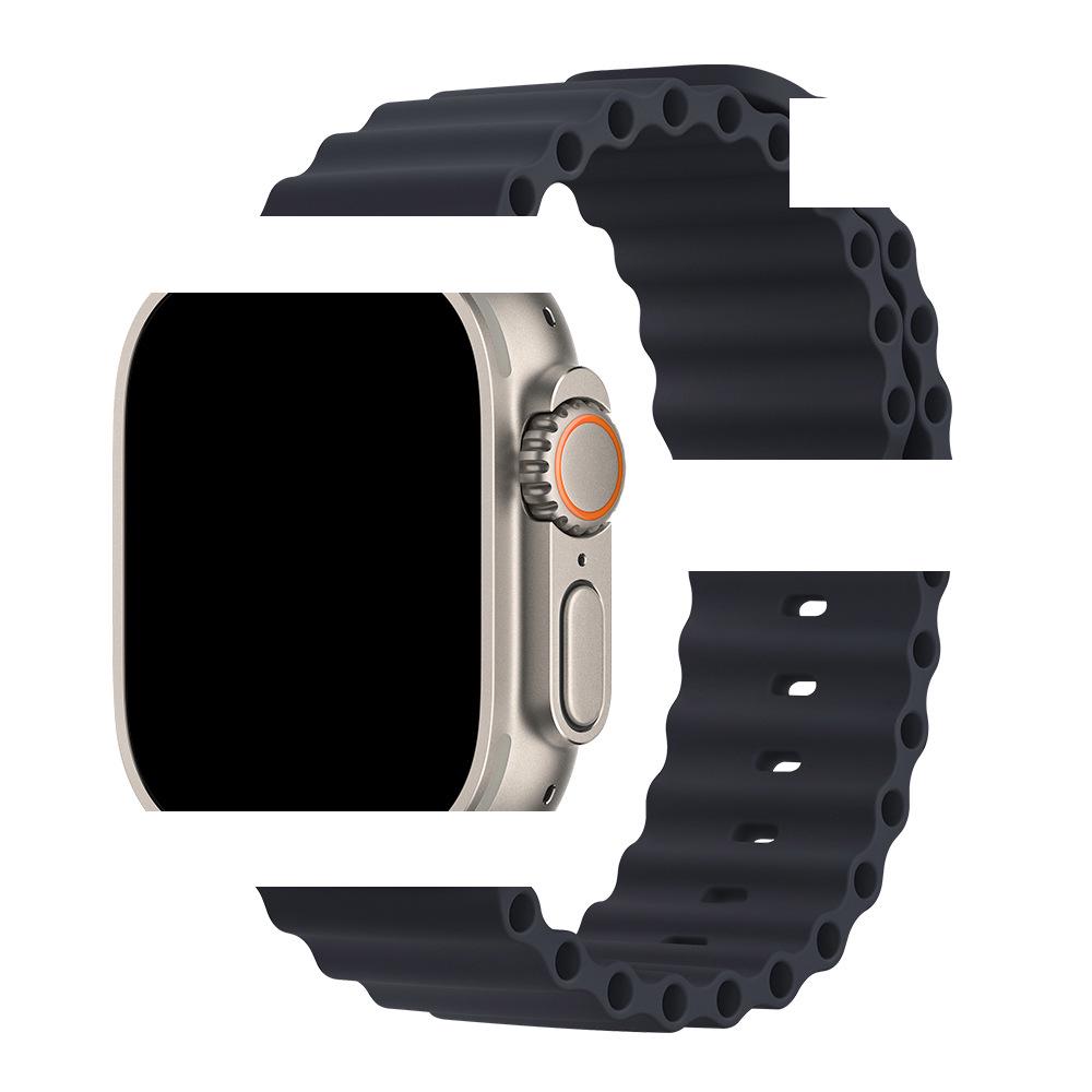 Anwendbares eisblaues Silikonarmband für Apple Watch Serie 1-10 (S10 Offizieller Stil)